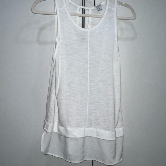 Back to Work! J. Crew White Layering Tank - Picture 1 of 5